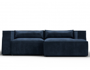 Диван угловой Лига-061 угол правый Велюр TOWER 13 синий