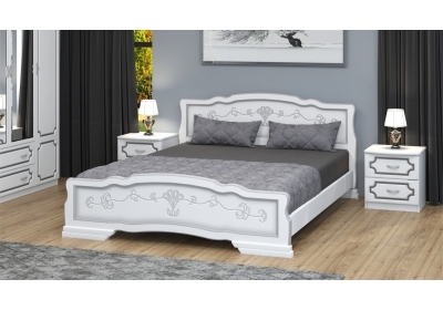 Кровать Карина-6 1,4 белый жемчуг