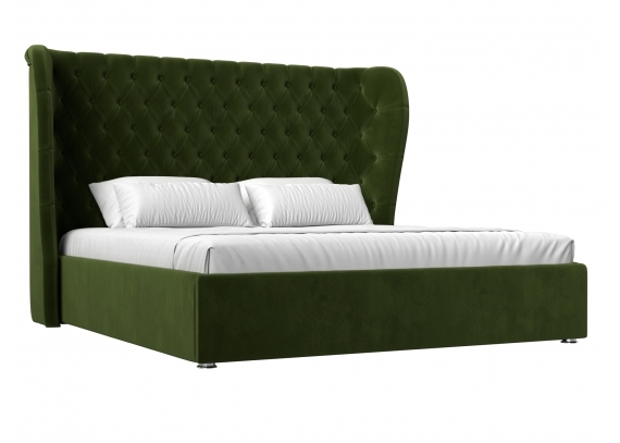 Интерьерная кровать Далия 160 Микровельвет Зеленый