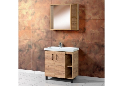 Набор мебели для ванной «Акваль Лофт», 80 см. В2.2.01.8.0.1