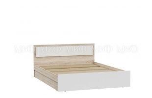 Кровать Мартина 1,6м дуб сонома/белый глянец 