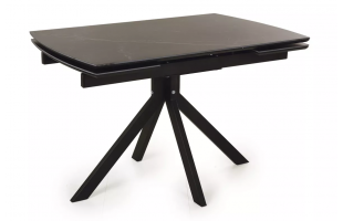 Стол обеденный Комильфо Керамика черный мрамор/Металл черный