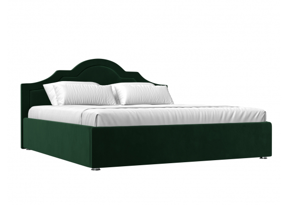 Интерьерная кровать Афина 160 Велюр Зеленый