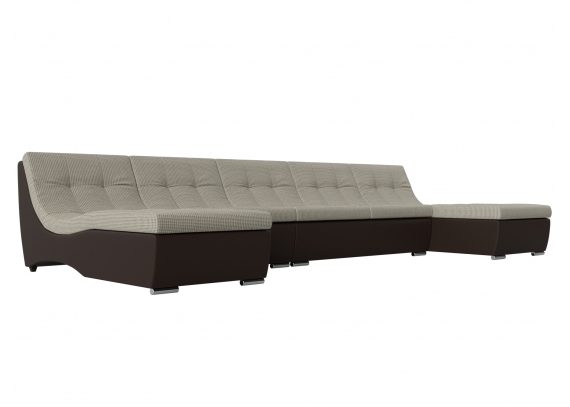 П-образный модульный диван Монреаль Long Корфу\экокожа Корфу 02\коричневый