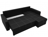Диван угловой Ливерпуль Лайт правый угол Экокожа Черный