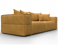 Диван прямой Лига-058 НПБ Велюр BRUT 10 желтый