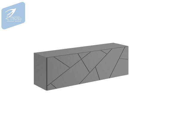 Шкаф навесной ШН-004 Гранж (Д.1200) Серый шифер/Графит софт