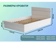 Кровать Мальм 1,2м Белый