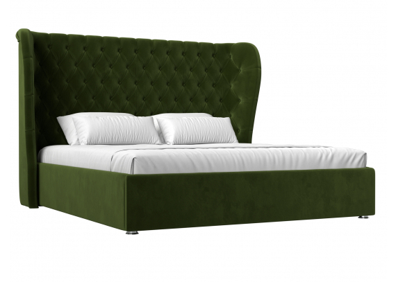 Интерьерная кровать Далия 180 Микровельвет Зеленый