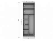 Шкаф с антресолью Бостон 800 Графит