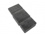 Модули диван и пуф Лига-060 НПБ Велюр TOWER 10 серый