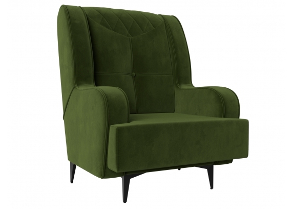 Кресло Неаполь Микровельвет Зеленый