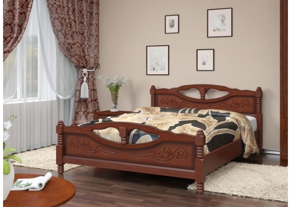 Кровать Елена-4 орех 1600