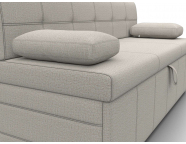 Диван кухонный прямой Лео Рогожка Амур 02 бежевый