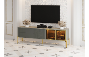 Тумба под ТВ Омри ТМ-002 шиншилла серая/лайт грей софт