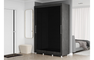 Шкаф-купе Комфорт-12 Прайм 1,5м Black Edition Угольный камень