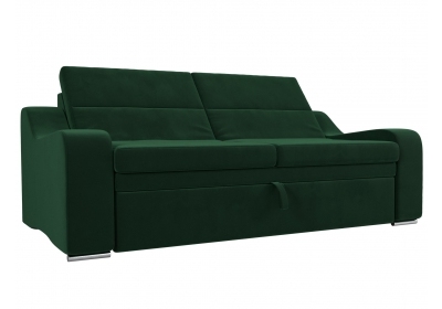 Прямой диван Медиус Велюр Зеленый