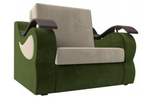 Кресло-кровать Меркурий 80 Микровельвет Бежевый\Зеленый