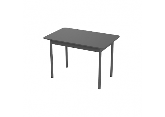 Стол кухонный Лион-1 подстолье прямое графит/графит