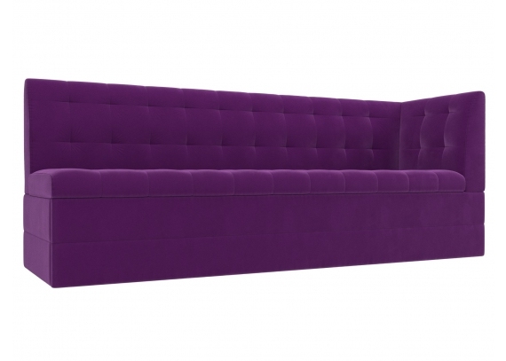 Кухонный диван Бриз с углом справа Микровельвет Фиолетовый
