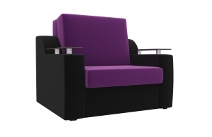 Кресло-кровать Сенатор Микровельвет Фиолетовый черный (60)