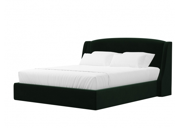 Интерьерная кровать Лотос 160 Велюр Зеленый