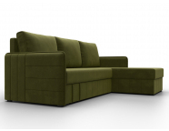 Диван угловой Слим угол универсальный Микровельвет Зеленый