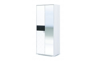 Шкаф 2-створчатый Сальма ШК-022 дуб анкор/белый глянец