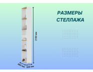 Стеллаж СТЛ 01 Хелен Дуб крафт золотой/Белый шагрень