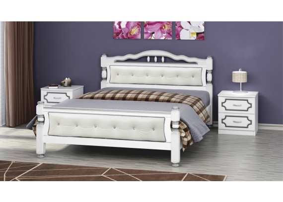 Кровать Карина-11 1600 белый жемчуг
