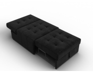 Кресло-кровать Лига-107 (80) Велюр SEVEN 35 черный