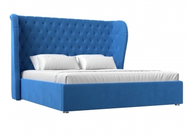 Интерьерная кровать Далия 160 Велюр Голубой