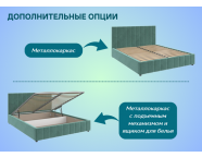 Кровать Нельсон 1,4 Велюр Бирюза Вертикаль (вар.4)