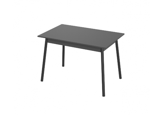 Стол кухонный Интер-1 подстолье косое графит/черный
