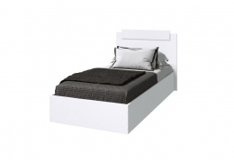 Кровать Эко 0,9м белый гладкий