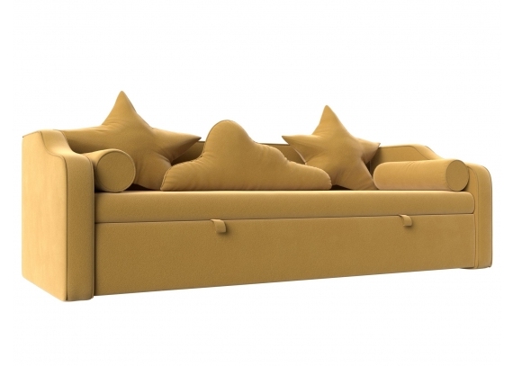 Детский диван-кровать Рико Микровельвет Желтый