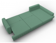 Диван угловой Лига-057 НПБ Лонг угол правый Рогожка Амур 11 зеленый