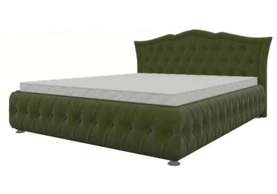 Интерьерная кровать Герда 140 Микровельвет Зеленый