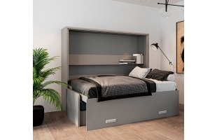 Шкаф-кровать Bora Sofa 36мм 140x200 серый пыльный