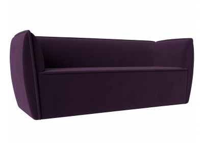Прямой диван Бергамо 3-х местный Велюр Фиолетовый