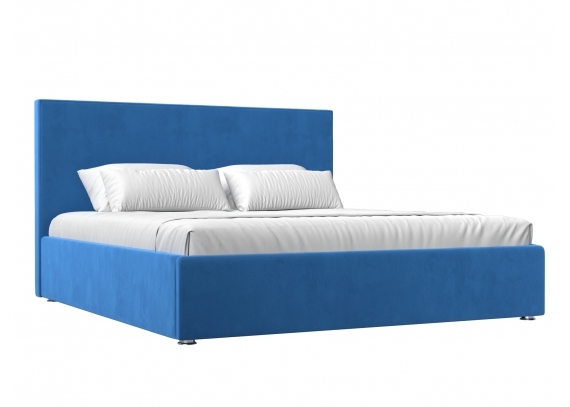 Интерьерная кровать Кариба 160 Велюр Голубой