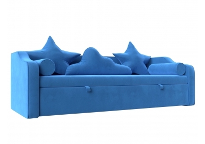 Детский диван-кровать Рико Велюр Голубой