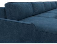 Диван П-образный Лига-048 НПБ МегаЛонг Велюр BRUT 11 синий