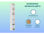 Стеллаж СТЛ 01 Хелен Дуб крафт золотой/Белый шагрень