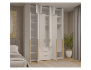 Шкаф 6-створчатый Фиеста Белый/Белый софт