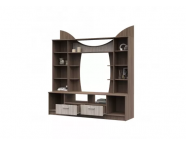 Модульная гостиная Ольбия Ясень шимо темный/Ясень шимо светлый ( шкаф/пенал)