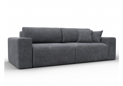 Диван прямой Лига-036 НПБ Классик Велюр BRUT 16 темно-серый