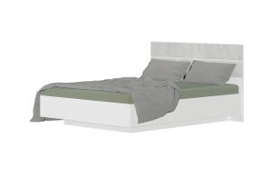 Кровать 1,6 Ева белый текстурный/бетонный камень