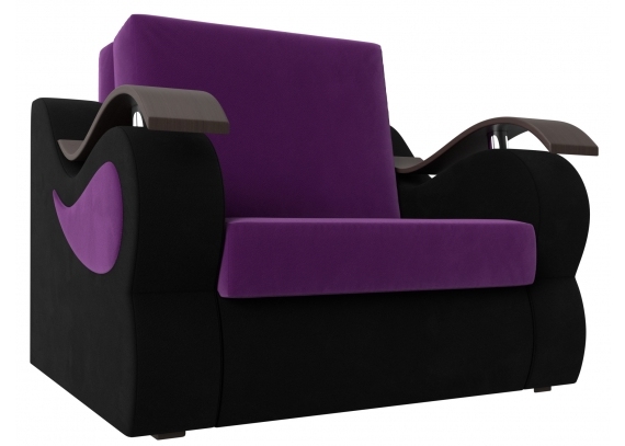Кресло-кровать Меркурий 60 Микровельвет Фиолетовый\Черный
