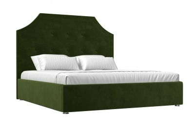 Интерьерная кровать Кантри 160 Микровельвет Зеленый
